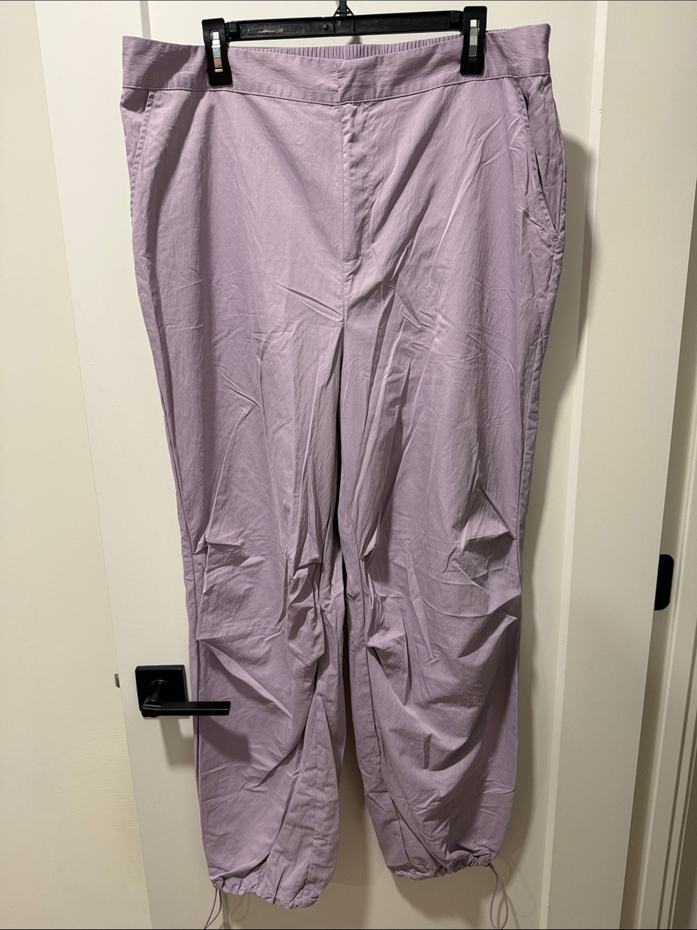 A New Day Light Lavender Women's Drawstring Bubble Pants Size 17